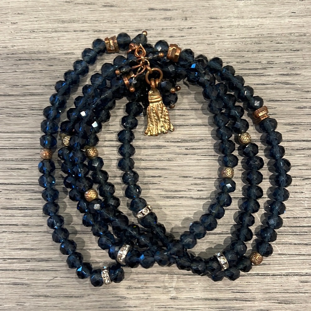 Navy blue bangle bracelets